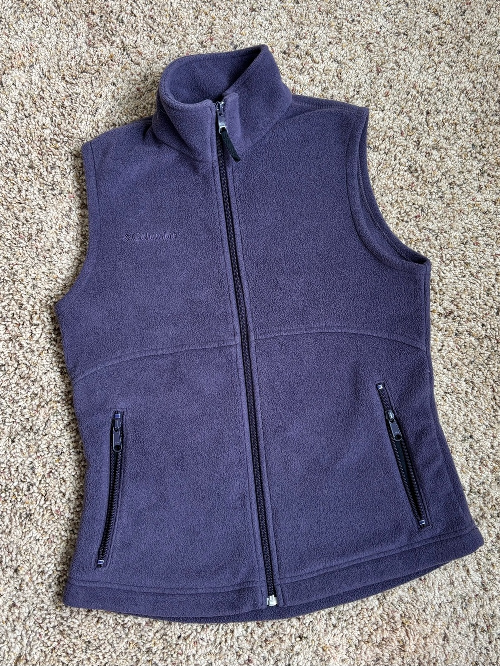 Columbia Purple Fleece Vest - Zip Front
